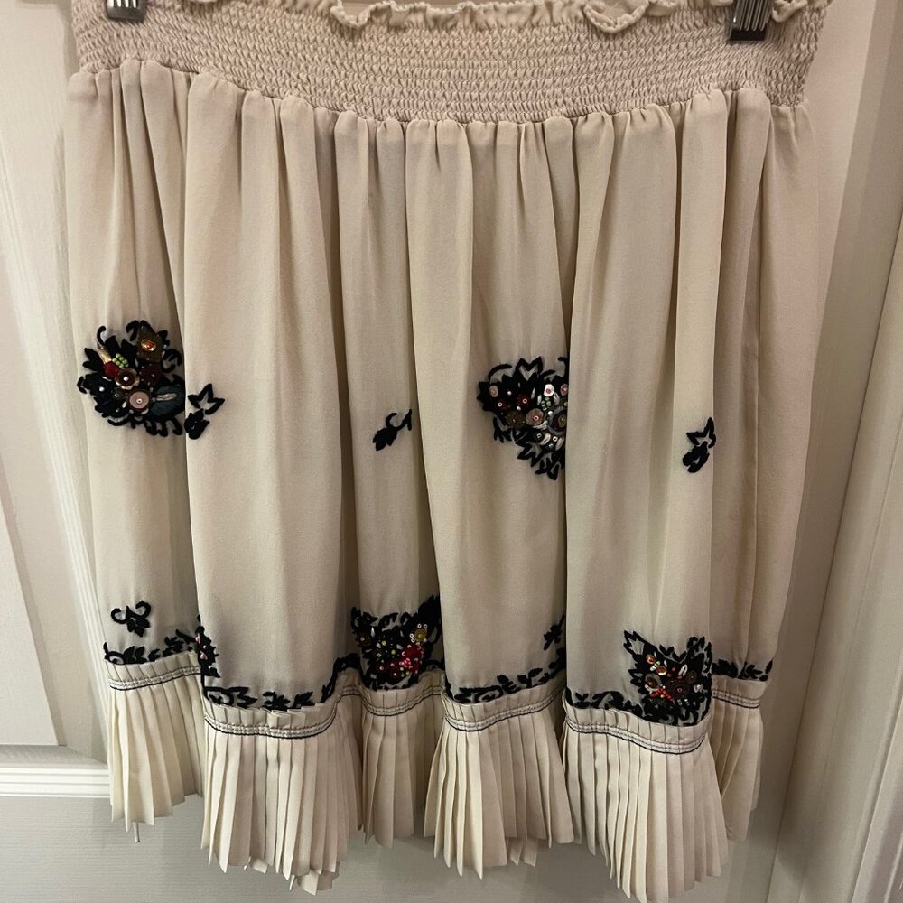 Derek Lam 10 Crosby Cream Mini Skirt
